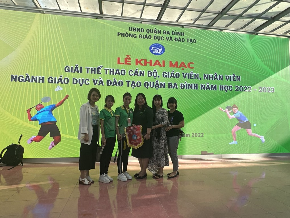 Trường Mẫu giáo Số 3 đạt giải nhất Môn thi đấu Cầu lông - Đôi nữ