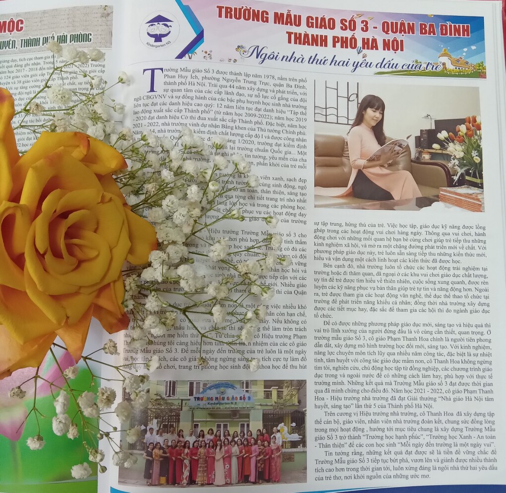 Trường Mẫu giáo Số 3 vinh dự được Tạp chí Thi đua khen thưởng Trung ương đưa tin bài về nhà trường