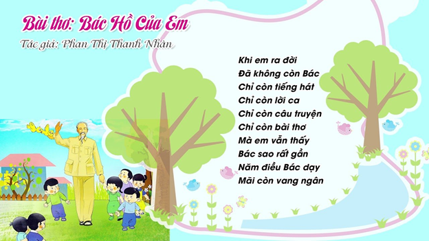 Bài thơ: Bác Hồ của em. Tác giả: Phan Thị Thanh Nhàn