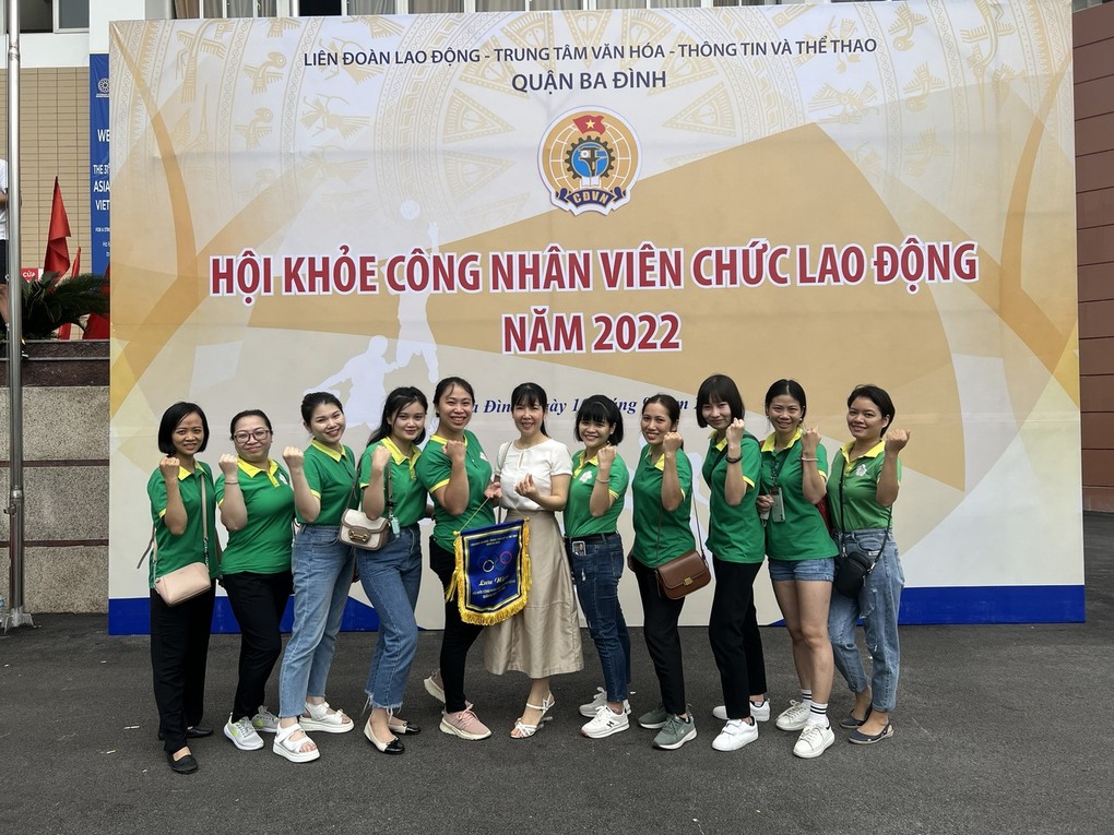 Trường Mẫu Giáo Số 3 tham gia Hội khỏe công nhân, viên chức, lao động quận Ba Đình năm 2022
