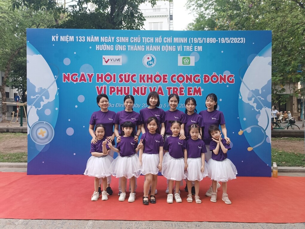 Trường mẫu Giáo Số 3 tham dự Ngày hội sức khỏe cộng đồng vì phụ nữ và trẻ em Quận Ba Đình